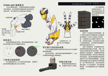  commentary_request fewer_digits gun highres joints machine_gun missile_pod mold_(pixiv6616319) original reference_sheet robot_joints thrusters translation_request weapon 