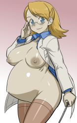 1girl areolae blonde_hair blue_eyes blush breasts glasses jacket large_breasts nipples nude open_clothes pregnant smile solo standing tenseiani thighhighs rating:Explicit score:25 user:falloutghoul 1girl areolae blonde_hair blue_eyes blush breasts glasses jacket large_breasts nipples nude open_clothes pregnant smile solo standing tenseiani thighhighs rating:Explicit score:25 user:falloutghoul