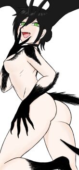  1girl absurdres ass black_fur breasts chainsaw_man cosplay demon_girl demon_tail demon_wings devil_lady_(devilman_lady) devil_lady_(devilman_lady)_(cosplay) devilman devilman_lady head_wings highres reze_(chainsaw_man) solo tail thebabalgam wings 