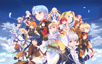  ahoge anais_del_caril arm_behind_back arm_wrap armlet ascot asymmetrical_bangs badge bare_shoulders bead_necklace beads belt belt_buckle benya_(tales_weaver) beret bird black-framed_eyewear black_belt black_coat black_cross_tie black_hair black_pants black_ribbon black_shirt black_shorts black_sleeves black_thighhighs black_vest blonde_hair blue_ascot blue_boots blue_bow blue_dress blue_eyes blue_hair blue_hairband blue_jacket blue_shirt blue_sky blue_sleeves boots boris_jinneman bow braid braided_ponytail breasts brown_belt brown_bow brown_coat brown_eyes brown_hair brown_sleeves buckle capelet capelet_belt center_frills choker clarice_de_avril cleavage clenched_hand cloe_da_pontina closed_mouth cloud coat collared_dress collared_shirt crop_top cropped_shirt cross-laced_capelet cross-laced_clothes cross-laced_skirt cross_tie crossed_arms crossed_belts curtained_hair detached_sleeves dove dress dress_bow everyone eyelashes feathers flower frilled_sleeves frills frown glasses gloves gold_armlet gold_belt green_eyes green_hairband green_vest grey_eyes grey_hair hair_flower hair_ornament hair_ribbon hairband hand_on_own_hip hat high_collar highres holding holding_stuffed_toy isaac_ducastel isolestie_(children_of_the_rune) ispin_charles jacket jenri jewelry joshua_von_arnim juliet_sleeves knee_boots lanziee_rozen_kranz lapels large_breasts layered_dress layered_sleeves leotard lily_(flower) lips long_dress long_hair long_sidelocks long_skirt long_sleeves looking_at_viewer loose_belt low-braided_long_hair low-tied_long_hair low_ponytail lucian_kaltz map maximin_liebkne medium_breasts midriff mila_nebraska military_jacket multiple_belts narrow_waist navel nayatrei necklace necktie nexon nocturne_de_vien notched_lapels official_art open_clothes open_coat open_hand open_hands orange_gloves orange_hair orange_pants own_hands_together pants parted_bangs pelvic_curtain pinafore_dress pink_dress pink_eyes pink_hair plain_epaulettes poet_shirt ponytail popped_collar profile puffy_short_sleeves puffy_sleeves purple_bow purple_eyes purple_skirt purple_sleeves rectangular_eyewear red_bow red_eyes red_hat red_jacket red_necktie ribbed_leotard ribbon roamini shirt shirt_bow shirt_tucked_in short_dress short_over_long_sleeves short_sleeves shorts shoulder_belt showgirl_skirt sidelocks single_braid single_hair_streak sivelin_uuo skirt skull_necklace sky sleeve_bow sleeve_cuffs sleeveless sleeveless_dress sleeveless_jacket sleeveless_shirt smile split_mouth straight_hair stuffed_animal stuffed_toy tales_weaver tassel teddy_bear thighhighs third-party_source tichiel_juspian tongue torn_clothes torn_shirt turtleneck turtleneck_capelet twin_braids underbust undershirt very_long_hair vest waistcoat wavy_hair white_capelet white_choker white_coat white_dress white_feathers white_flower white_gloves white_hair white_lily white_pants white_shirt white_skirt white_sleeves white_thighhighs wide_sleeves wing_collar wristband yellow_dress 