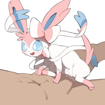 1boy 1girl animal_ears animal_hands bestiality blue_sclera blush colored_sclera cum cum_in_pussy ejaculation full_body gen_6_pokemon girl_on_top hetero highres navel nintendo nude open_mouth orgasm pokemon pokemon_(creature) pokephilia pussy sex simple_background size_difference smile solo_focus spread_legs sylveon tail uncensored vaginal white_background white_eyes youjo_modoki rating:Explicit score:189 user:AngryZapdos