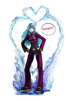  blue_hair gloves heart ice kula_diamond snk text_focus the_king_of_fighters the_king_of_fighters_2000 yellow_gloves  rating:General score:2 user:Toraji99