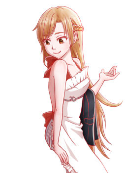 asuna_(sao) backless_outfit highres nasuojisan sword_art_online sword_art_online_the_movie:_ordinal_scale tagme white_background