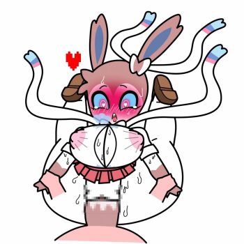  animal_ears animated animated_gif arm_grab blush breasts cleavage clothed_sex disembodied_hand franschesco furry gen_6_pokemon heart heart-shaped_pupils large_breasts legs_up nintendo penis pokemon pokemon_(creature) pov school_uniform see-through_clothes see-through_shirt sex shirt shoes sylveon symbol-shaped_pupils tagme tears vaginal  rating:Explicit score:20 user:Lance_Corporal_Dororo