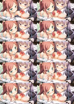  >:< 1boy 2girls :< absurdres arm_over_shoulder blush bow bowtie breast_press breasts breasts_apart breasts_out bulge chiyoda_momoka close-up closed_mouth collarbone compilation cooperative_paizuri cum cum_on_body cum_on_breasts cum_on_penis cum_on_upper_body cum_overflow dress_shirt ears erection erection_under_clothes facial flower frown game_cg girl_on_top gloves green_eyes hair_flower hair_ornament hand_on_another's_shoulder hetero highres huge_filesize imminent_paizuri kantoku koi_suru_kanojo_no_bukiyou_na_butai kokonoe_maria large_breasts light_smile long_sleeves looking_at_viewer lying multiple_girls naizuri neck_ribbon nipples open_clothes open_mouth open_shirt paizuri paizuri_over_clothes penis_to_breast pov projectile_cum purple_eyes purple_hair red_hair ribbon shirt sidelocks small_breasts smile swept_bangs teamwork teamwork_(sexual) third-party_edit v-shaped_eyebrows 