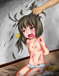 abuse aosora_(mizore) beaten black_hair blood blood_on_face blue_eyes bruise cuts cutting_hair feet flat_chest footwear guro hair_grab hair_ribbon injury loli male_hand navel nipples open_mouth panties peeing ribbon scissors socks tears topless underwear white_legwear rating:Explicit score:86 user:Wille abuse aosora_(mizore) beaten black_hair blood blood_on_face blue_eyes bruise cuts cutting_hair feet flat_chest footwear guro hair_grab hair_ribbon injury loli male_hand navel nipples open_mouth panties peeing ribbon scissors socks tears topless underwear white_legwear rating:Explicit score:86 user:Wille