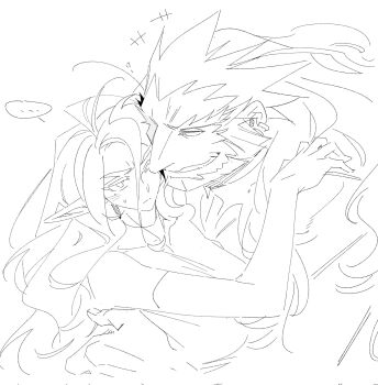  +++ ... 1boy 1girl artist_self-insert cheek-to-cheek earrings facial_hair furrowed_brow ganondorf grin hand_on_another's_back hand_on_another's_shoulder heads_together hetero highres hoop_earrings hug jewelry joewantsto long_hair long_pointy_ears mole mole_under_eye monochrome muscular muscular_male nintendo oc_x_canon one_eye_closed original pointy_ears short_sleeves size_difference sketch smile spiked_hair sweatdrop the_legend_of_zelda the_legend_of_zelda:_tears_of_the_kingdom upper_body wavy_hair white_background 