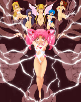  1990s_(style) 6+girls aino_minako angel_wings bad_id bad_pixiv_id bdsm bishoujo_senshi_sailor_moon bishoujo_senshi_sailor_moon_sailor_stars blonde_hair blood blue_hair bondage bound bow breasts brooch brown_hair bruise chibi_usa choker closed_eyes covered_erect_nipples crescent dark_background double_bun earrings electricity empty_eyes eternal_sailor_moon facial_mark fingernails forehead_mark groin hair_bobbles hair_bow hair_bun hair_ornament head_back headband heart himapooh hino_rei injury jewelry kino_makoto loli long_hair magical_girl mizuno_ami molestation multiple_girls navel nipples nude open_mouth pink_hair ponytail purple_hair pussy red_eyes retro_artstyle sailor_chibi_moon sailor_jupiter sailor_mars sailor_mercury sailor_moon sailor_senshi sailor_venus shaded_face short_hair sidelocks skirt small_breasts spread_legs star_(symbol) tears torn_clothes tsukino_usagi twintails uncensored very_long_hair wings  rating:Explicit score:81 user:danbooru
