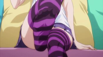 10s 1boy 1girl animated animated_gif feet footjob hetero no_shoes okusama_ga_seito_kaichou! panties penis pov purple_socks socks soles striped_clothes striped_socks teasing thighhighs toes underwear wakana_ui  rating:Explicit score:156 user:wakethelight