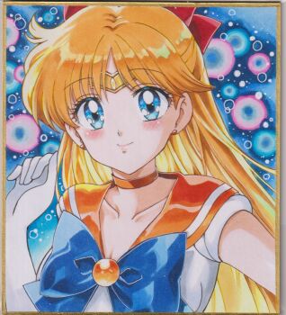  1990s_(style) 1girl adult_swim aino_minako bishoujo_senshi_sailor_moon bishoujo_senshi_sailor_moon_r bishoujo_senshi_sailor_moon_r:_the_movie bishoujo_senshi_sailor_moon_s bishoujo_senshi_sailor_moon_s_the_movie:_kaguya-hime_no_koibito bishoujo_senshi_sailor_moon_supers bishoujo_senshi_sailor_moon_supers_the_movie:_sailor_9_senshi_shuuketsu!_black_dream_hole_no_kiseki blonde_hair blue_eyes chikoto chikoto_(kztc4472) highres marker_(medium) retro_artstyle sailor_senshi_uniform sailor_venus tiara toei_company toonami traditional_media viz_media  rating:General score:1 user:TheWarren1995