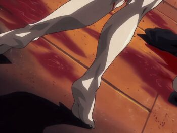 00s 2002 2girls animated animated_gif ass bible_black bible_black_gaiden bleeding blonde_hair blood blood_on_body breasts cloak corpse crossed_arms death holding_stomach kitami_reika kozono_nami large_breasts magic_circle multiple_girls nude on_floor pentagram ritual short_hair struggling summoning symbol tagme