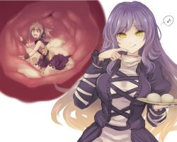 2girls blonde_hair brown_hair dumpling earmuffs food giantess gradient_hair hijiri_byakuren inside_creature licking_lips multicolored_hair multiple_girls musical_note purple_hair quaver speech_bubble spoken_musical_note stomach tongue tongue_out touhou toyosatomimi_no_miko trapped utopia vore white_background yellow_eyes rating:Safe score:18 user:danbooru 2girls blonde_hair brown_hair dumpling earmuffs food giantess gradient_hair hijiri_byakuren inside_creature licking_lips multicolored_hair multiple_girls musical_note purple_hair quaver speech_bubble spoken_musical_note stomach tongue tongue_out touhou toyosatomimi_no_miko trapped utopia vore white_background yellow_eyes rating:Safe score:18 user:danbooru