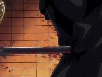 00s 1girl 2002 2girls animated animated_gif bible_black bible_black_gaiden bleeding blonde_hair blood blood_on_body blood_on_face blue_eyes breasts candlestand cloak collarbone female_focus kitami_reika kozono_nami large_breasts multiple_girls nipples nude ritual short_hair stab struggling sword tagme tears weapon