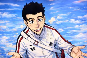 1boy black_eyes black_hair blue_lock colored_skin footballer tomonari_tada white_skin
