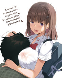 1boy 1girl bag bangs between_breasts black_hair blurry bow bowtie breasts brown_hair clothes collared_shirt depth_of_field erect_nipples eyebrows_visible_through_hair hair_ornament hairclip hard_translated head_between_breasts heart lactation lactation_through_clothes large_breasts mole mole_under_eye motion_lines nipples no_bra noripachi open_mouth original petting purple_eyes red_bow school_bag school_uniform see-through shirt short_sleeves sidelocks simple_background third-party_edit translated white_background rating:Questionable score:21 user:ultrablue 1boy 1girl bag bangs between_breasts black_hair blurry bow bowtie breasts brown_hair clothes collared_shirt depth_of_field erect_nipples eyebrows_visible_through_hair hair_ornament hairclip hard_translated head_between_breasts heart lactation lactation_through_clothes large_breasts mole mole_under_eye motion_lines nipples no_bra noripachi open_mouth original petting purple_eyes red_bow school_bag school_uniform see-through shirt short_sleeves sidelocks simple_background third-party_edit translated white_background rating:Questionable score:21 user:ultrablue