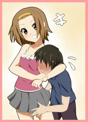 1boy 1girl arm_grab bad_id blush breast_smother breasts brother_and_sister brown_eyes brown_hair camisole cleavage face flying_sweatdrops grin hairband happy headlock hetero ikari_manatsu k-on! looking_at_viewer short_hair siblings simple_background skirt small_breasts smile tainaka_ritsu tainaka_satoshi teenage_girl_and_younger_boy rating:Safe score:38 user:danbooru 1boy 1girl arm_grab bad_id blush breast_smother breasts brother_and_sister brown_eyes brown_hair camisole cleavage face flying_sweatdrops grin hairband happy headlock hetero ikari_manatsu k-on! looking_at_viewer short_hair siblings simple_background skirt small_breasts smile tainaka_ritsu tainaka_satoshi teenage_girl_and_younger_boy rating:Safe score:38 user:danbooru