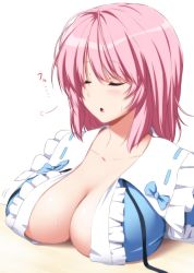 1girl arm_garter black_neckwear black_ribbon blue_bow blush bow breast_rest breasts cleavage collarbone commentary_request eyebrows_visible_through_hair eyes_closed frilled_shirt_collar frills large_breasts no_hat no_headwear nori_tamago parted_lips pink_hair ribbon saigyouji_yuyuko short_hair simple_background sleeping solo touhou translation_request upper_body white_background rating:Safe score:10 user:danbooru 1girl arm_garter black_neckwear black_ribbon blue_bow blush bow breast_rest breasts cleavage collarbone commentary_request eyebrows_visible_through_hair eyes_closed frilled_shirt_collar frills large_breasts no_hat no_headwear nori_tamago parted_lips pink_hair ribbon saigyouji_yuyuko short_hair simple_background sleeping solo touhou translation_request upper_body white_background rating:Safe score:10 user:danbooru