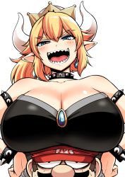 1boy 1girl black_collar blue_earrings blue_eyes blush borrowed_design bowsette bracelet breast_rest breasts breasts_on_head brown_hair cleavage collar collarbone crown dress facial_hair head_tilt highres horns huge_breasts jewelry kanno_takanori long_hair mario mario_(series) mustache new_super_mario_bros._u_deluxe nintendo overalls pointy_ears ponytail sharp_teeth simple_background spiked_armlet spiked_bracelet spiked_collar spiked_shell spikes strapless strapless_dress super_crown sweat teeth turtle_shell white_background rating:Safe score:23 user:danbooru 1boy 1girl black_collar blue_earrings blue_eyes blush borrowed_design bowsette bracelet breast_rest breasts breasts_on_head brown_hair cleavage collar collarbone crown dress facial_hair head_tilt highres horns huge_breasts jewelry kanno_takanori long_hair mario mario_(series) mustache new_super_mario_bros._u_deluxe nintendo overalls pointy_ears ponytail sharp_teeth simple_background spiked_armlet spiked_bracelet spiked_collar spiked_shell spikes strapless strapless_dress super_crown sweat teeth turtle_shell white_background rating:Safe score:23 user:danbooru
