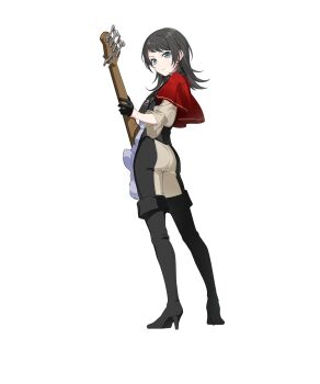  1girl 5-string_bass_guitar ass bang_dream! bang_dream!_it's_mygo!!!!! bass_guitar black_boots black_gloves black_hair black_pants blue_eyes boots capelet closed_mouth earrings expressionless extended_range_bass_guitar full_body gloves guitar_strap high_heel_boots high_heels highres holding holding_bass_guitar holding_instrument instrument jewelry looking_at_viewer medium_hair official_art pants red_capelet schecter_guitar shirt simple_background solo tachi-e thigh_boots timoris_(bang_dream!) transparent_background two-tone_pants white_pants white_shirt yahata_umiri 