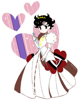  1girl black_eyes black_hair closed_mouth commentary_request dress full_body gloves heart highres holding holding_sword holding_weapon looking_at_viewer princess_sapphire ribbon_no_kishi short_hair simple_background solo sword tanba_(tanba-art) tiara twitter_username weapon white_background white_dress white_gloves 