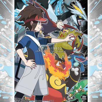  1boy artist_name black_eyes black_kyurem black_kyurem_(overdrive) black_sclera blue_jacket braviary bright_pupils brown_hair claws clenched_hands closed_mouth colored_sclera commentary company_name copyright_notice dragon emboar english_commentary fangs fire flying from_side gen_5_pokemon grey_shorts hand_on_own_hip hat haxorus holding holding_poke_ball ice instagram_username jacket kicking kyurem legendary_pokemon long_tongue lower_teeth_only male_focus merchandise_available nate_(pokemon) nintendo nostrils official_style open_mouth outline outstretched_arm poke_ball poke_ball_(basic) pokemon pokemon_(creature) pokemon_bw2 red_eyes red_hat seismitoad sharp_teeth short_hair short_sleeves shorts simisage smile teeth tom_higgins tongue tongue_out v-shaped_eyes visor_cap watermark white_eyes white_outline white_pupils yellow_sclera 