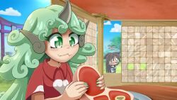  >_< +_+ 6+girls :3 animal_ear_fluff animal_ears animated audible_music blush board_game breasts brown_hair child daniel_renard dog_ears dog_girl dog_tail dress eating fangs feet food geta green_eyes green_hair hat holding holding_food holding_sword holding_weapon horns imaizumi_kagerou inubashiri_momiji kasodani_kyouko komano_aunn kurodani_yamame long_hair looking_at_another looping_animation meat medium_breasts multiple_girls mystia_lorelei on_one_knee paw_pose pom_pom_(clothes) red_eyes sandals sharp_teeth single_bare_shoulder sitting slit_pupils small_breasts sound speech_bubble squatting sword tail tears teeth thought_bubble touhou very_long_hair video weapon white_hair wolf_ears wolf_girl wolf_tail  rating:General score:73 user:MrKrabs(Totallynotplanktonincostume)