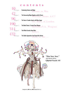  1girl bare_arms bare_legs bare_shoulders black_background breasts character_name character_profile commentary_request cowboy_shot demon_girl demon_tail demon_wings dress english_text frilled_dress frills full_body gradient_hair grey_dress grin haimura_kiyotaka hair_bun hand_to_own_mouth headgear high_collar highres hole_in_head horizontal_pupils large_breasts leaning_forward looking_at_viewer multicolored_eyes multicolored_hair necktie novel_illustration official_art pale_skin pink_hair pointy_ears purple_eyes qliphah_puzzle_545 rags red_necktie red_ribbon ribbon sharp_teeth sideboob sleeveless smile solo squid_girl symbol-shaped_pupils table_of_contents tail teeth tentacle_hair tentacles text_focus third-party_source tiptoes toaru_majutsu_no_index toaru_majutsu_no_index:_new_testament v-shaped_eyebrows wings yellow_pupils 