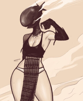 bobby_pin bomb_devil_(chainsaw_man) breasts chainsaw_man cleavage commentary dynamite explosive gloves highres nire_(nirefuster) object_head reze_(chainsaw_man) sharp_teeth signature simple_background steam symbol-only_commentary teeth underwear