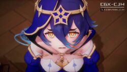 1boy 1girl 3d animated artist_name ass audible_music bent_over blue_hair buttjob cbx_cjw chair completely_nude fellatio genshin_impact hair_between_eyes handjob headdress hetero koikatsu_(medium) layla_(genshin_impact) licking licking_penis long_hair looking_at_viewer looking_back moaning nude open_mouth oral penis pov pov_crotch pubic_hair sex sex_from_behind sound standing standing_sex table tagme twitter_username vaginal video yellow_eyes