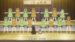 6+girls anchovy_(girls_und_panzer) animated blonde_hair costume curtains dancing darjeeling_(girls_und_panzer) dog eclair_(girls_und_panzer) el_(girls_und_panzer) girls_und_panzer itsumi_erika katyusha_(girls_und_panzer) kawashima_momo kay_(girls_und_panzer) koala marie_(girls_und_panzer) mika_(girls_und_panzer) military_vehicle motor_vehicle multiple_girls music nishi_kinuyo singing sound stage tagme tank video