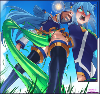 anal aqua_(konosuba) ass kono_subarashii_sekai_ni_shukufuku_wo! possessed slime_(creature) slime_(substance) slimedrippynsfw tagme