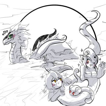 Rule 34 | armor, blush, digimon, digimon (creature), fins, frog girl, head fins, helmet, looking at another, monster girl, nyaromon, plesiomon, ranamon, sparkle