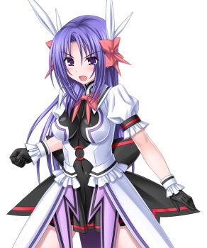 1girl black_gloves blush bow breasts dress game_cg gloves hair_bow hair_ribbon higuchi_isami impossible_clothes large_variant_set long_hair looking_at_viewer magical_girl mahou_shoujo_sae medium_breasts murakami_shizuru non-web_source official_art open_mouth purple_eyes purple_hair ribbon solo transparent_background variant_set