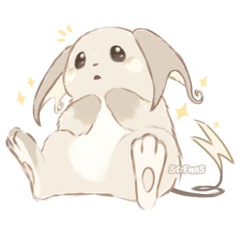 absurdres alternate_color alternate_form droopy_ears ears_down full_body gen_1_pokemon highres nintendo no_humans open_mouth peakychu pikachu pokemon pokemon_(creature) pokemon_focus pokemon_pokopia raichu simple_background sofnas solo star_(symbol) tail white_background