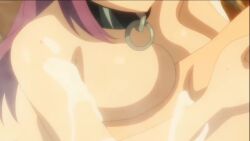 1boy 2020s 2girls animal_ears animated anime_screenshot barefoot bath bathing bathroom black_hair blonde_hair blush body_soaping breast_press breasts brown_eyes candle collar dog_ears dog_girl dog_tail dwarf feet foam groping huge_breasts indoors isekai_meikyuu_de_harem_wo kaga_michio long_hair multiple_girls naked_towel nipples nipples_touching nude pointy_ears purple_hair red_eyes roxanne_(isekai_meikyuu_de_harem_wo) sherry_(isekai_meikyuu_de_harem_wo) slave small_breasts soap soap_bubbles sound subtitled tail towel video wet