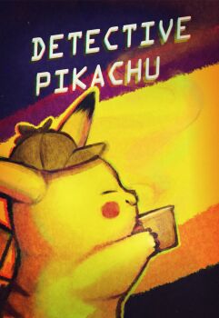 Rule 34 | character name, closed mouth, commentary, copyright name, cup, deerstalker, detective pikachu (character), detective pikachu (series), from side, gen 1 pokemon, hat, highres, hijikimon2mon, holding, holding cup, nintendo, no humans, pikachu, pokemon, pokemon (creature), solo, steaming cup, symbol-only commentary