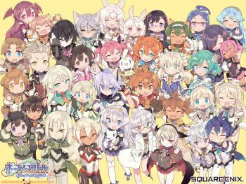 6+boys 6+girls alisa_kirsten alvin_granford angel angel_and_devil animal_ears aqua_eyes aqua_hair black_hair blade_(galaxist) blonde_hair blue_eyes blue_hair brown_eyes brown_hair camilla_regina carrie_alberta cat cat_boy cat_girl circlet clarice_umbra closed_eyes copyright_name copyright_notice dark_elf dark_skin demon_boy demon_girl dog_boy dog_girl dwarf elf emelia_pris end_card ending english_text erik_burton erika_oldenburg eve_ainsworth everyone fairy fang farfalia full_body green_eyes green_hair hair_between_eyes hannah_blaze heterochromia highres jenna_kirsty juno_bernal killian_phegor kirara_ookami kris_bernal ledo_vassar light_blue_hair light_brown_hair liliana_hart lion_girl long_hair lucille_aleister luke_venus mary_lane mikhail_lancelot misty_sheikh monica_grace multiple_boys multiple_girls official_art official_wallpaper one_side_up orange_hair pink_eyes pink_hair pointy_ears pop-up_story purple_eyes purple_hair rabbit_ears rabbit_girl red_eyes renge_miyamoto revia_serge revision rita_drake ruri_ookami selim_spark serizawa_shion shinigami shiroe_adele short_hair siblings siren_(mythology) sisters skin_fang st._feles_gakuen_uniform stella_noir suzuna_isurugi tiger_girl ursula_raiment vampire white_hair wolf_girl yellow_eyes ymir_paaya yuuri_lessen ziz_glover