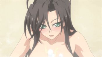 animated animated_gif breasts green_eyes hasegawa_chisato lowres paizuri shinmai_maou_no_testament soap soap_bubbles teacher