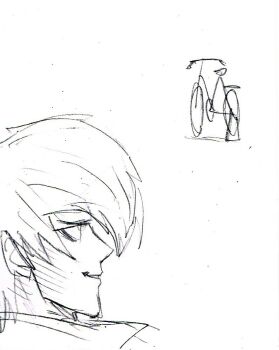 1boy bicycle formal_clothes male_focus medium_hair murata_yuusuke nebu_kuro smile smiley_face suit the_king_of_fighters yagami_iori