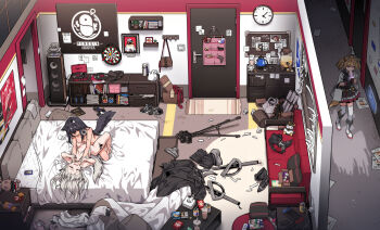 1futa 2girls absurdly_detailed_composition absurdres animal_ears arknights ass bag bean_bag_chair bed black_footwear black_hair black_jacket black_shirt black_shorts black_skirt blonde_hair boots bottle box bra breasts brown_bag bulletin_board camera can cardboard_box cellphone character_doll chest_of_drawers clock couch cushion dartboard doll door doorway drinking_straw electrical_outlet emperor_(arknights) exusiai_(arknights) futa_with_female futanari girl_on_top grey_hair grey_panties hallway handbag handkerchief highres holding holding_bag holding_handkerchief holding_phone implied_futanari jacket kataokasan kettle lappland_(arknights) loaded_interior long_hair material_growth medium_breasts missionary multiple_girls nintendo_switch nintendo_switch_pro_controller nipples oripathy_lesion_(arknights) panties penguin_logistics_logo phone phonograph pink_bra pitcher_(container) scroll shirt shopping_bag short_hair shorts sidelocks skirt smartphone snack speaker strangling stuffed_animal stuffed_rabbit stuffed_toy sweatdrop sword tail texas_(arknights) thighhighs trash_can tripod twintails underwear unworn_boots unworn_bra unworn_jacket unworn_panties unworn_shorts vinyl_record walking wall_clock weapon white_footwear white_thighhighs window window_blinds wiping_mouth wire wolf_ears wolf_girl wolf_tail