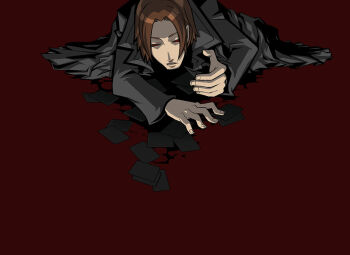 10s 1boy bantrain card gambit male_focus marvel red_eyes simple_background solo togatsuko x-men