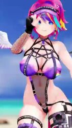 3d animated ass audible_music bouncing_breasts breasts dancing indie_virtual_youtuber large_breasts nail_polish sound tagme techy_cutie video virtual_youtuber vrchat