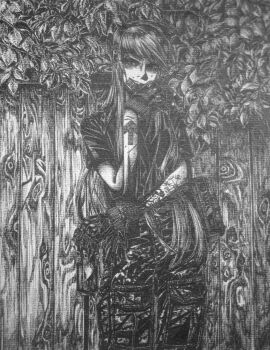 Rule 34 | 1girl, arm tattoo, black shirt, bordfunker133, camouflage, camouflage pants, covering own mouth, crossed arms, digital camouflage, evgenia blinova, greyscale, grin, hand over own mouth, highres, long hair, long sleeves, monochrome, no headwear, original, outdoors, pants, photo (medium), russo-ukrainian war, shirt, smile, soldier, solo, standing, tactical gloves, tattoo, tattoo request, very long hair