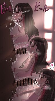 1boy 1girl absurdres age_difference aged_down bar_censor bare_shoulders black_hair blush censored clothed_female_nude_male cum cum_in_mouth cum_on_body dark-skinned_male dark_skin deepthroat double_bun dress facial facial_mark fat fat_man fate/grand_order fate_(series) fellatio flat_chest forehead_mark hair_bun heart hetero highres interracial large_penis loli long_hair looking_at_penis male_pubic_hair multicolored_hair multiple_views nude oral parted_bangs penis pink_hair pubic_hair saliva sessyoin_kiara sessyoin_kiara_(lily) shirt size_difference solo_focus spoken_heart very_long_hair what_a yellow_eyes