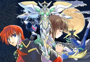 00s 3girls after_war_gundam_x asou_naruto banpresto blue_eyes brown_hair cloud closed_eyes fiona_gureden full_body full_moon gear_senshi_dendou getter_robo gundam gundam_x looking_at_viewer machinery mecha moon multiple_girls neo_getter-1 neo_getter_robo praying profile red_hair robot shin_getter_robo_vs_neo_getter_robo sky-raft super_robot_wars super_robot_wars_reversal tiffa_adill vega_(dendoh)