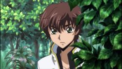 1girl animated ass attack audible_speech blue_eyes bouncing_breasts breasts brown_hair close-up code_geass completely_nude english_audio falling folding_knife green_eyes highres huge_ass knife kouzuki_kallen kururugi_suzaku large_breasts nipples nude red_hair sound tagme video water waterfall