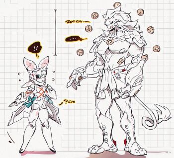 ! !! ... 1boy 1girl ? artificial_eye banyue_(zenless_zone_zero) black_sclera blush bow checkered_background clothed_robot clothes_around_waist colored_sclera floating_ball flying_sweatdrops full_body green_bow green_eyes humanoid_robot looking_at_another marusan159 mechanical_arms mechanical_ears mechanical_eye mechanical_hands mechanical_tail metal_skin open_mouth orb partially_colored pointing robot robot_boy robot_girl shadow spoken_ellipsis spoken_exclamation_mark standing tail white_background yutane_johiel zenless_zone_zero