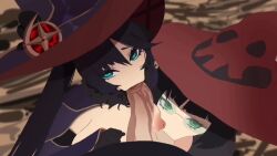 1boy 2girls :&gt;= angel_of_light animated arc_system_works black_gloves black_hair breasts cape cooperative_fellatio crossover detached_sleeves endymionva eyebrows fellatio ffm_threesome from_above genshin_impact glasses gloves green_eyes group_sex guilty_gear guilty_gear_strive hairdressing hat hetero i-no long_hair looking_at_viewer looking_up looping_animation mihoyo mona_(genshin_impact) multiple_girls nipples oral outdoors penis pov pov_crotch purple_cape purple_hair purple_hat purple_sleeves red_hat short_hair small_breasts sound tagme teamwork_(sexual) testicle_sucking testicles threesome twintails uncensored video witch_hat zerodiamonds_(voice_actor)