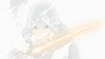 Rule 34 | 1boy, bow (weapon), closed mouth, gloves, glowing, glowing weapon, hair between eyes, holding, holding sword, holding weapon, hood, hood up, link, male focus, nintendo, shield, shield on back, snowing, sword, the legend of zelda, the legend of zelda: breath of the wild, upper body, weapon, weapon on back, wi st i