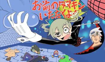 1girl 6+boys ball_busting bdsm billy_herrington castration cbt code_geass crazy crazy_eyes crossover fang gloves green_eyes grey_hair higurashi_no_naku_koro_ni kuso_miso_technique lelouch_vi_britannia maka_albarn man_face mario mario_(series) marvel moljib multiple_boys nintendo pain parody plaid real_life saliva school_uniform scythe serafuku skirt soul_eater soul_evans spider-man spider-man_(series) squeezing_testicles testicles tomitake_jirou translated twintails uncensored what yandere yaranaika yoshi zero_(code_geass)